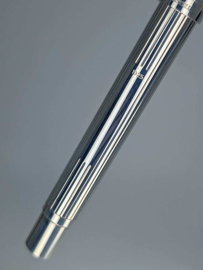 *Consignment* Graf von Faber Castell Sterling Silver Fountain Pen 18k Gold Medium Nib