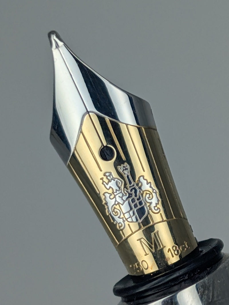 *Consignment* Graf von Faber Castell Sterling Silver Fountain Pen 18k Gold Medium Nib