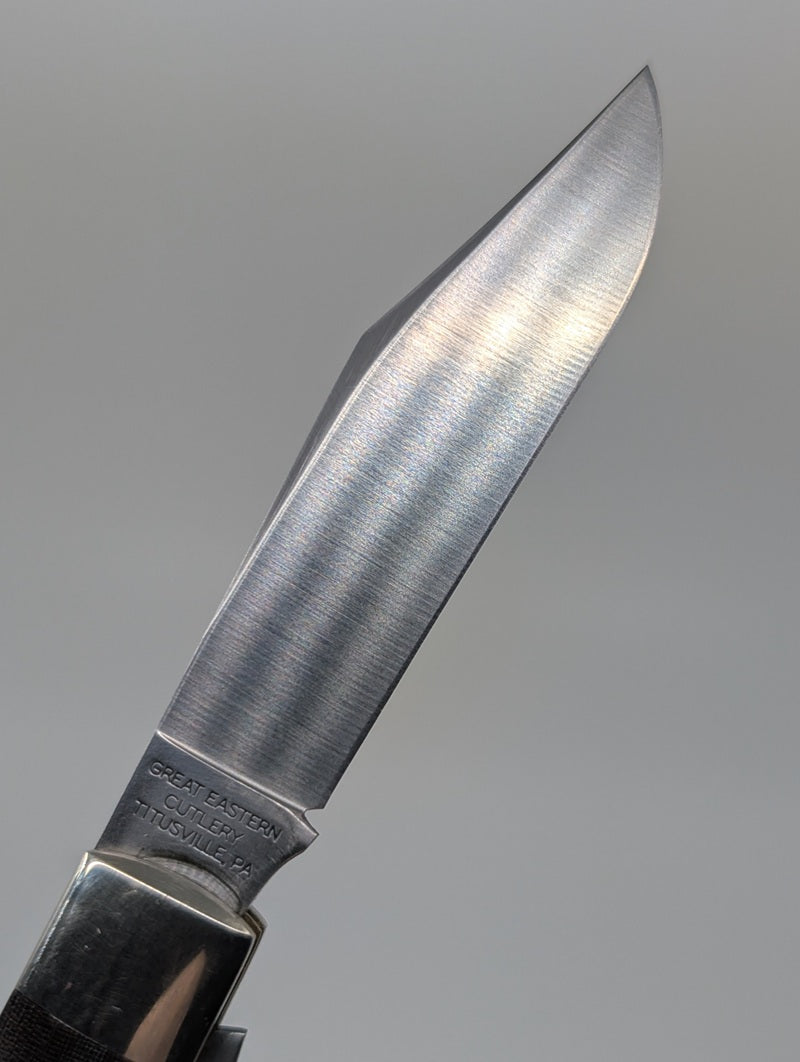 *Consignment* Great Eastern Cutlery Model 44 Buffalo Jack OD Green Linen Micarta Pocket Knife