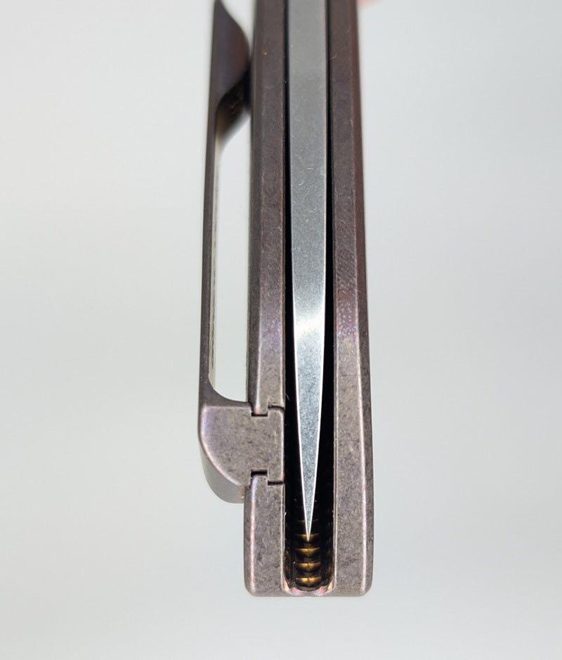 Grimsmo Fjell Titanium Integral Button Lock Folding Knife