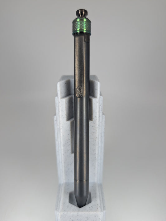 Grimsmo Saga DLC Black w/ Green Slider Ballpoint Pen