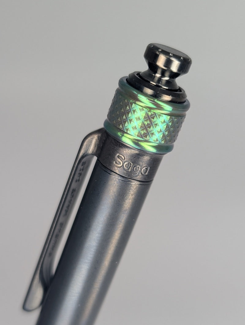 Grimsmo Saga DLC Black w/ Green Slider Ballpoint Pen