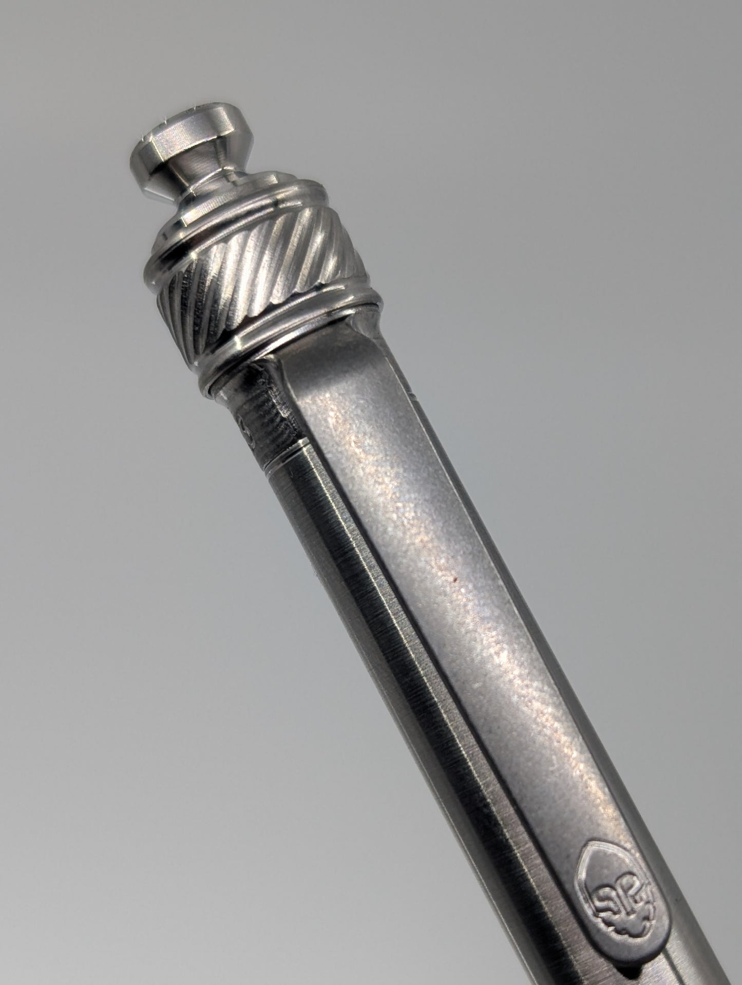 Grimsmo Saga Raw Titanium Ballpoint Pen #9123