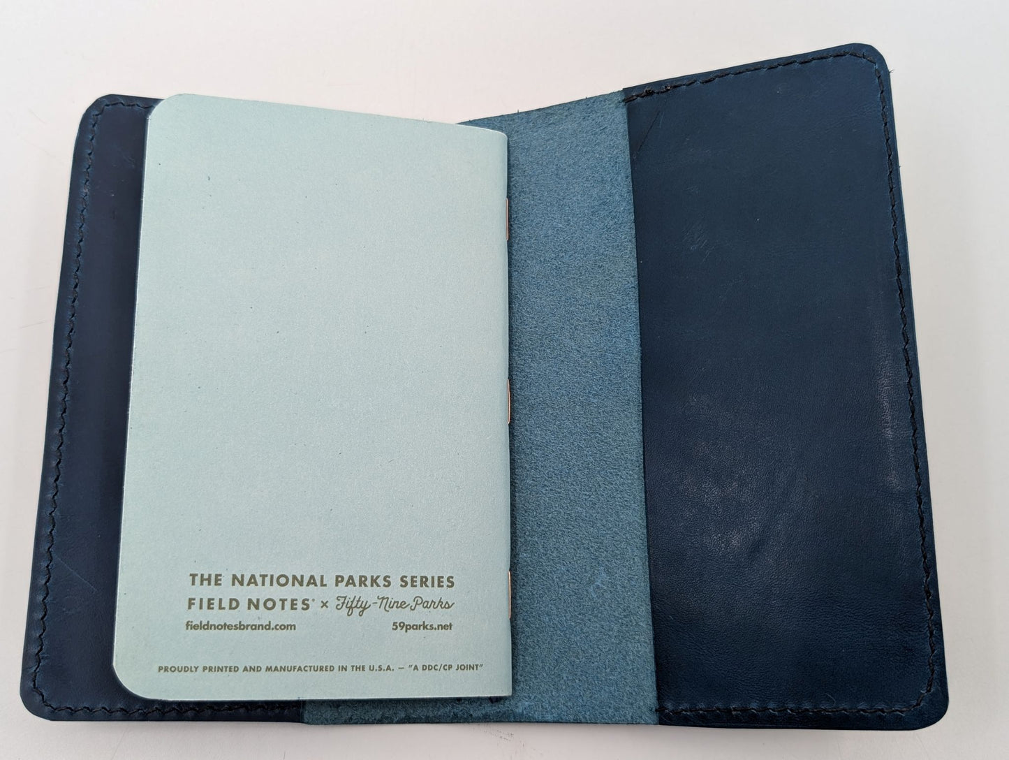 HANDS ON By Judith Gray Refillable passport/ field notes cover (Blue)