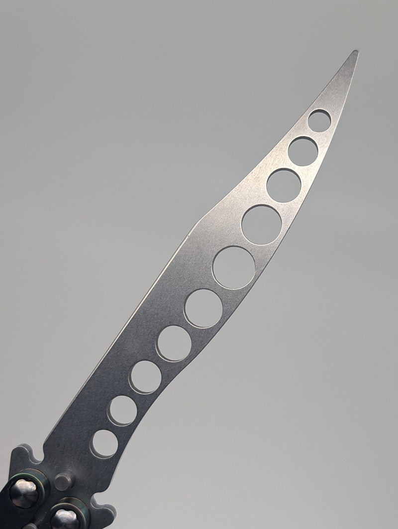*Consignment* HOM Prodigy Stonewash Green Toxic Ano G10 Spacer Balisong Trainer