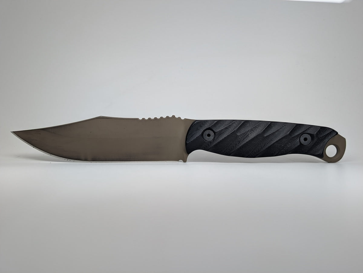 *Consignment* Half Face Blades Crow Scout Carbon Fiber Fixed Blade Knife