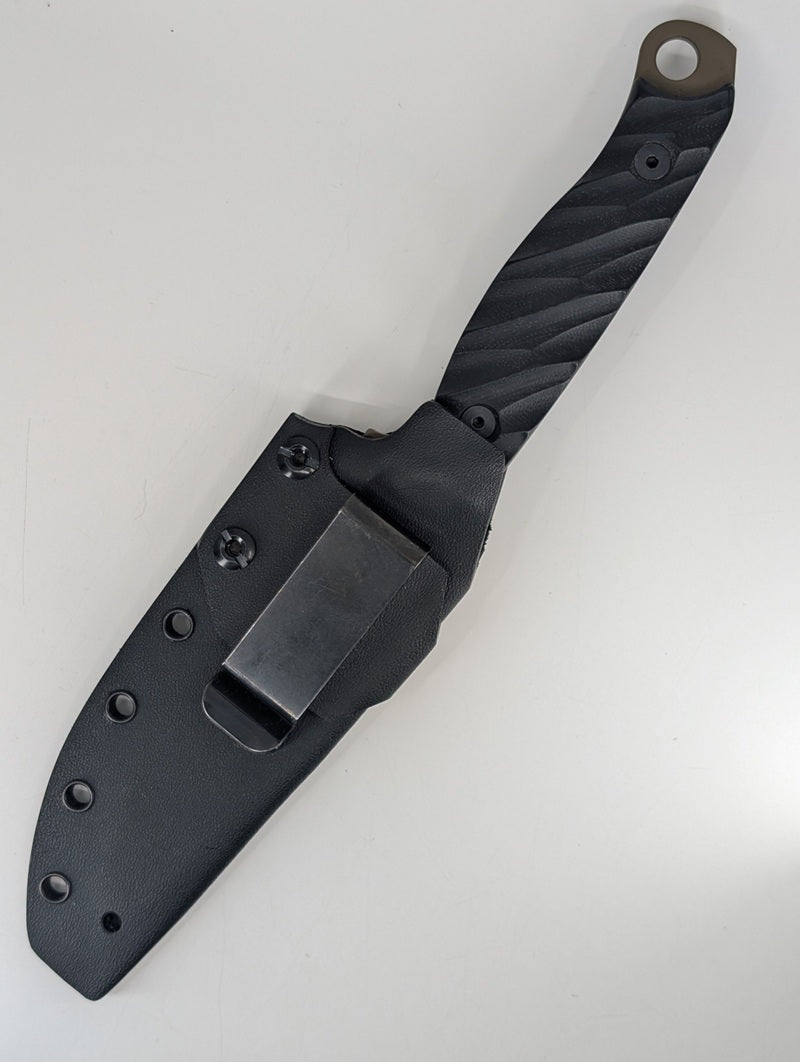 *Consignment* Half Face Blades Crow Scout Carbon Fiber Fixed Blade Knife
