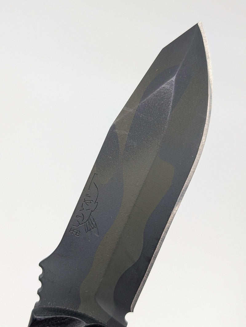 *Consignment* Half Face Blades Disaster Jr. Carbon Fiber Fixed Blade Knife
