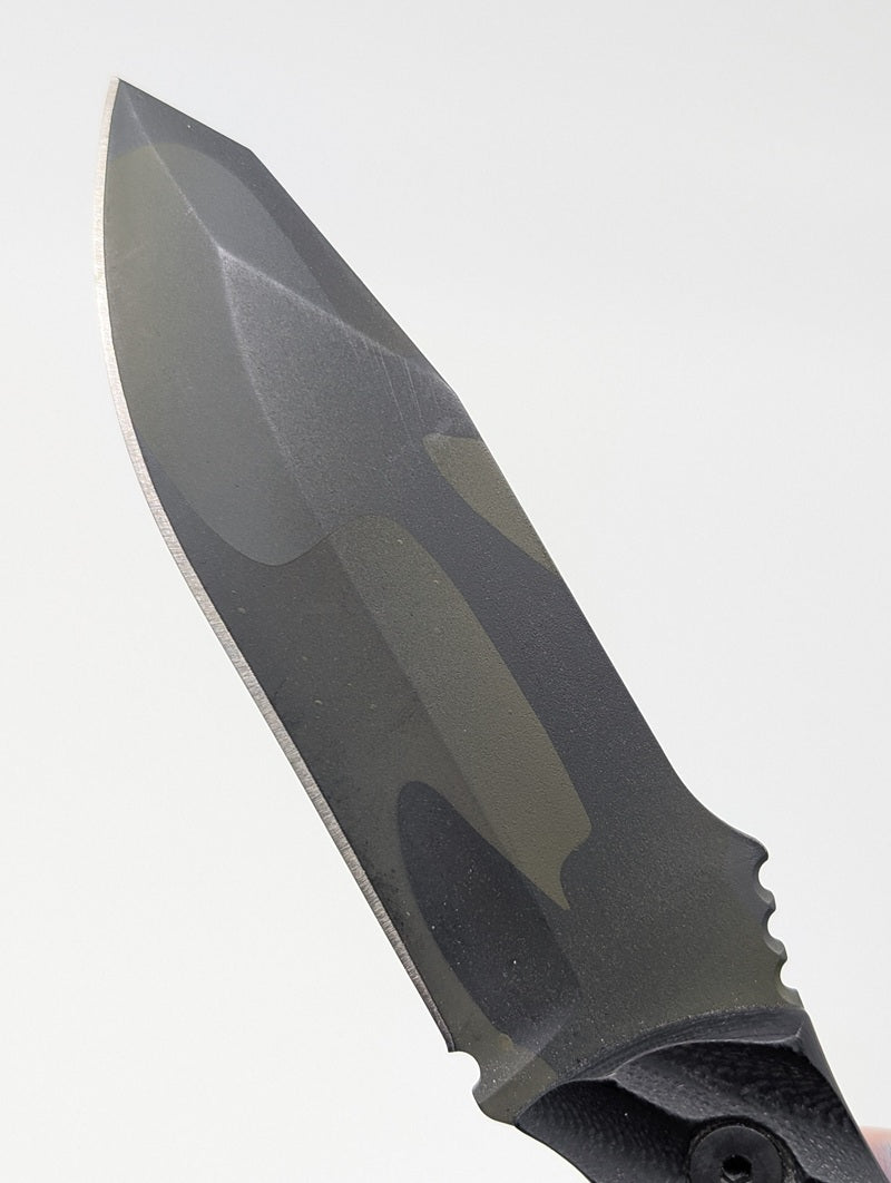 *Consignment* Half Face Blades Disaster Jr. Carbon Fiber Fixed Blade Knife