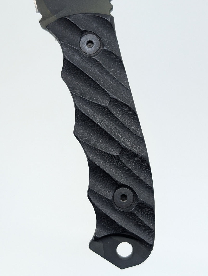 *Consignment* Half Face Blades Disaster Jr. Carbon Fiber Fixed Blade Knife