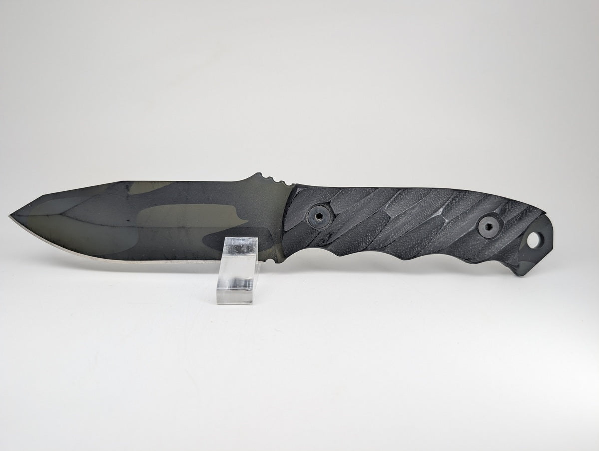 *Consignment* Half Face Blades Disaster Jr. Carbon Fiber Fixed Blade Knife