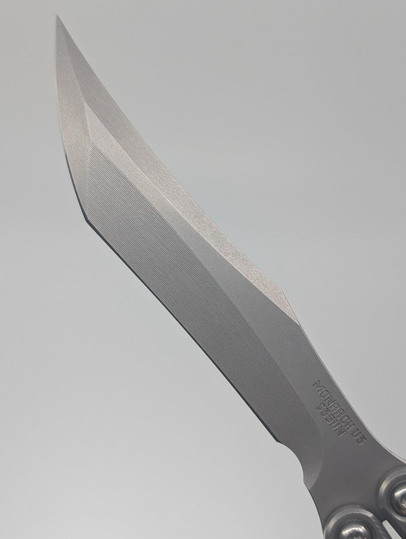Hansen Metals x JK Design "Monarch" v3 Titanium Live Blade Balisong #12