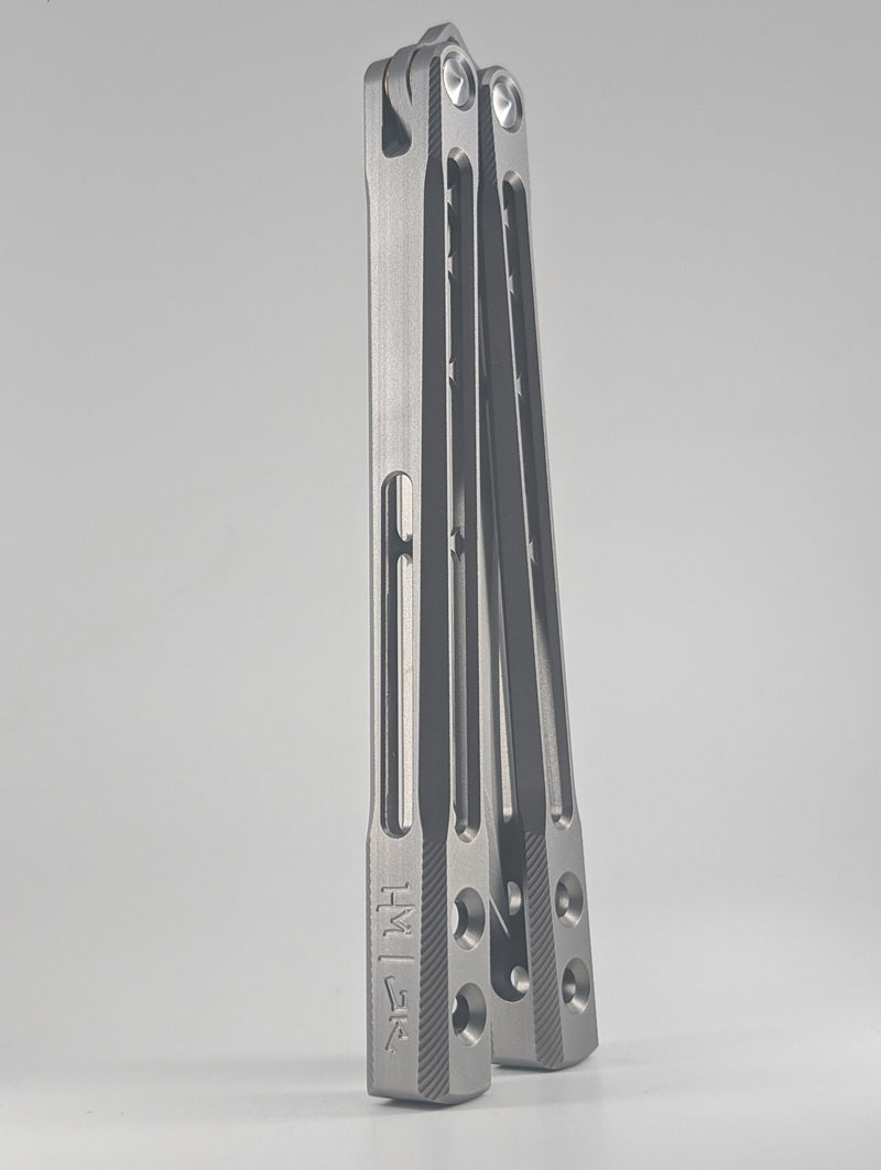 Hansen Metals x JK Design "Monarch" v3 Titanium Live Blade Balisong #12