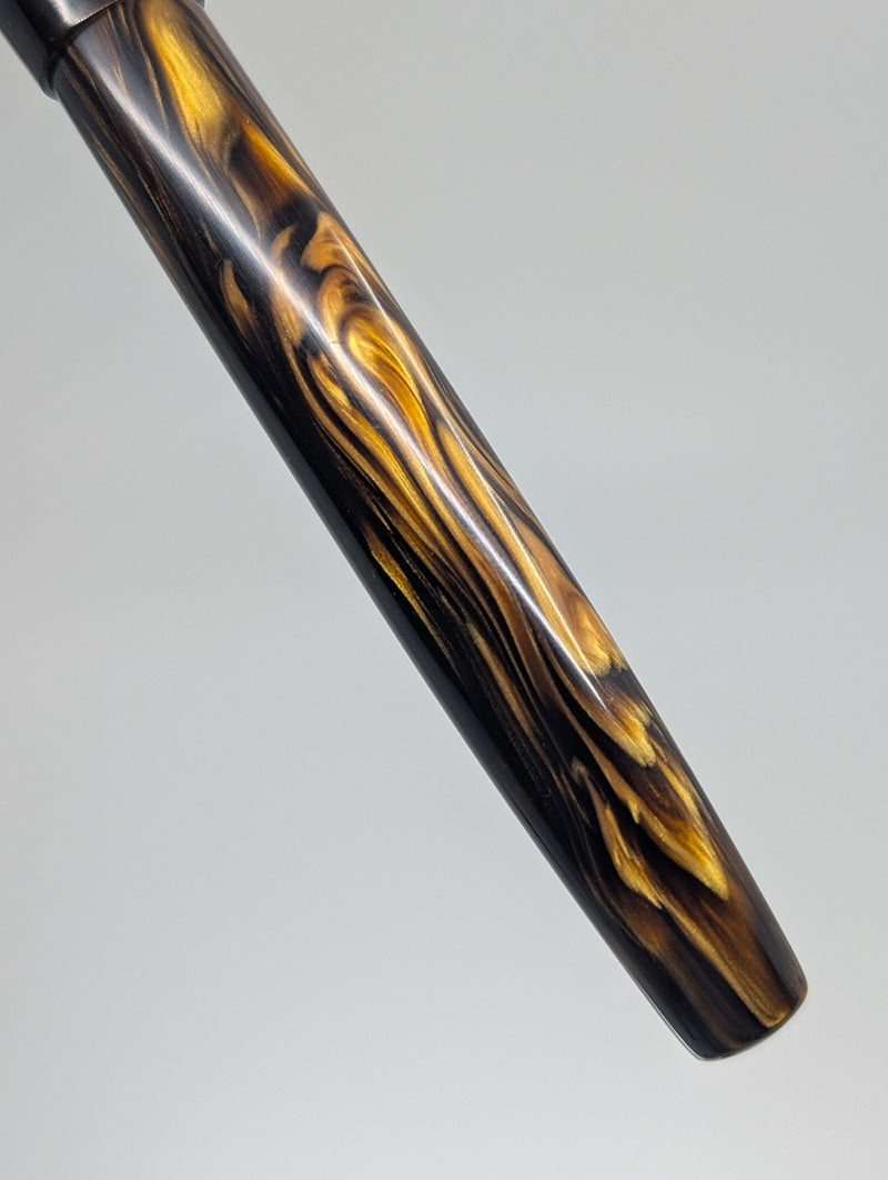 *Consignment* Hardy Penwrights 10-R Retro - Dupras "Dark Tortoise" Fountain Pen