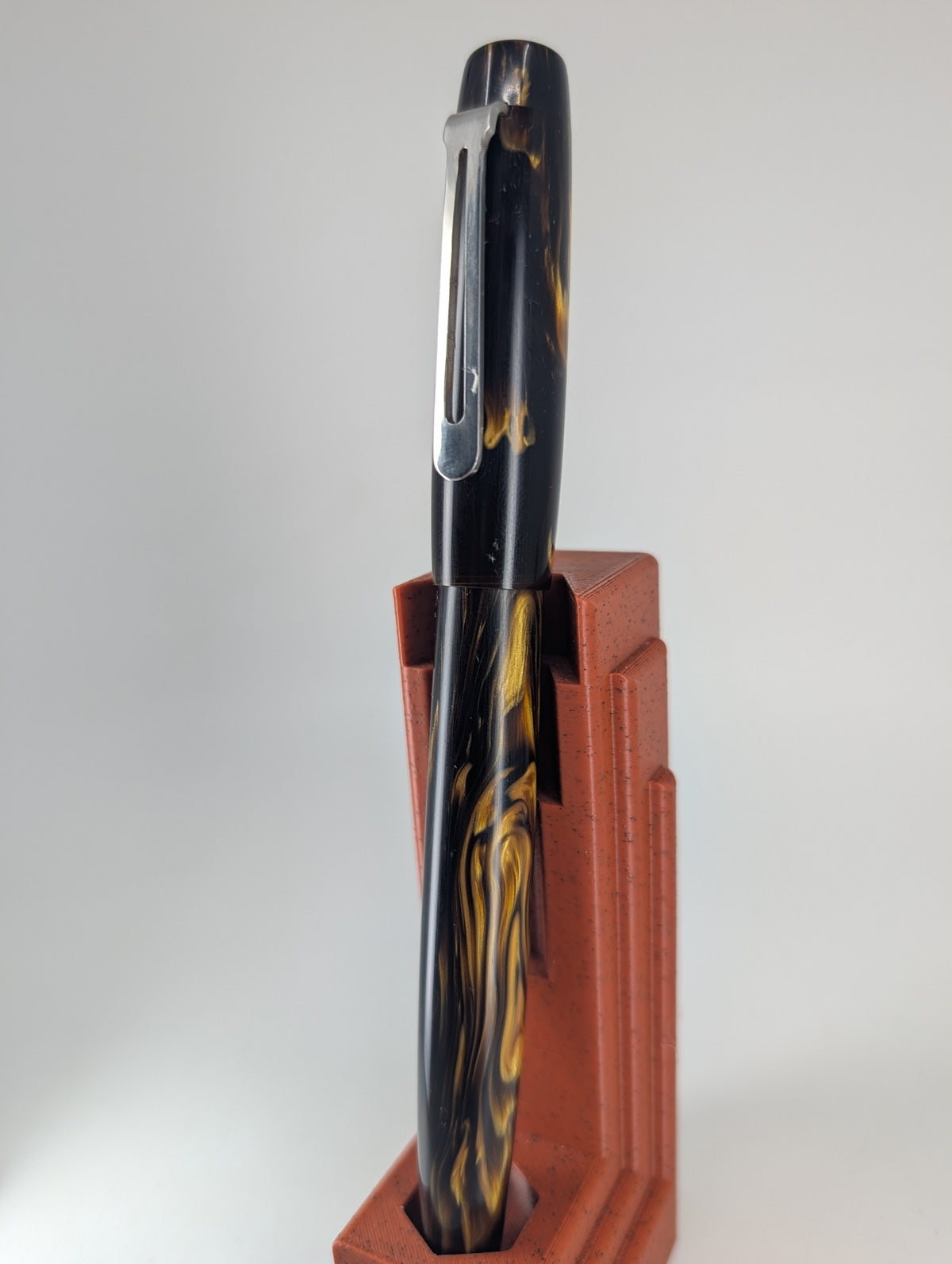 *Consignment* Hardy Penwrights 10-R Retro - Dupras "Dark Tortoise" Fountain Pen