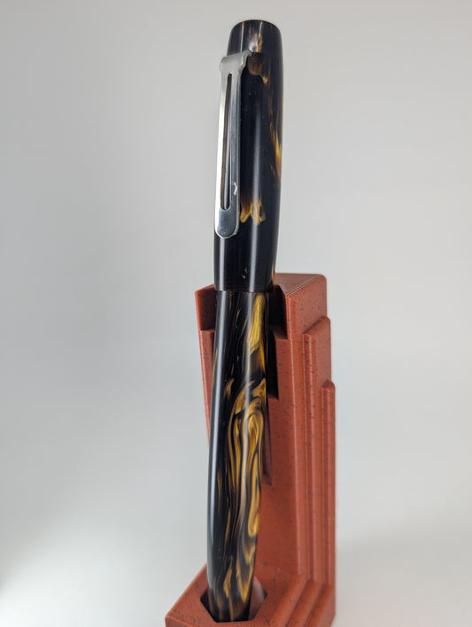 *Consignment* Hardy Penwrights 10-R Retro - Dupras "Dark Tortoise" Fountain Pen