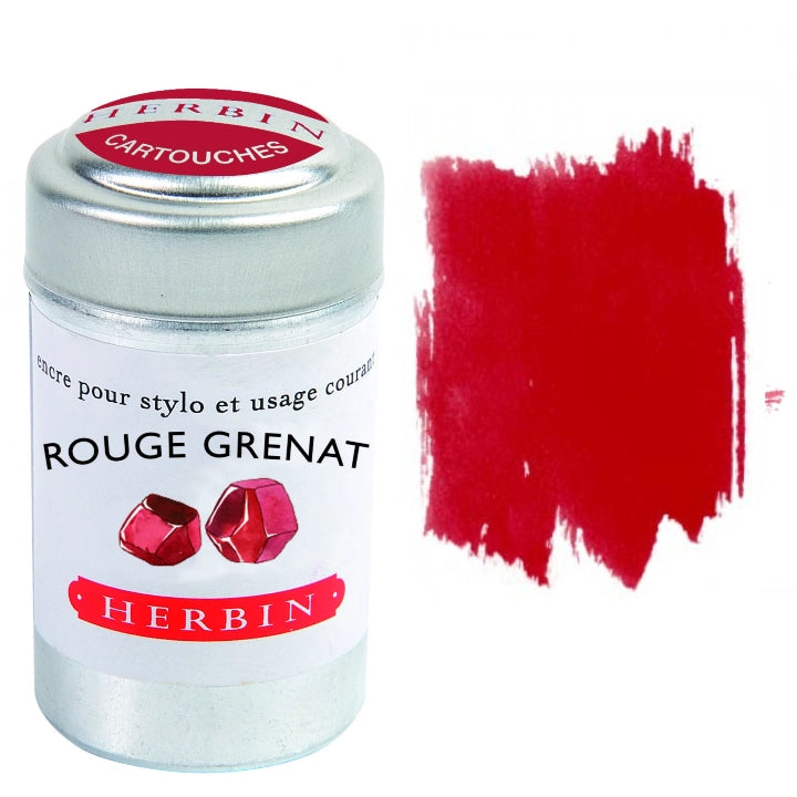 J Herbin Fountain Pen Ink Cartridges - Tin of 6