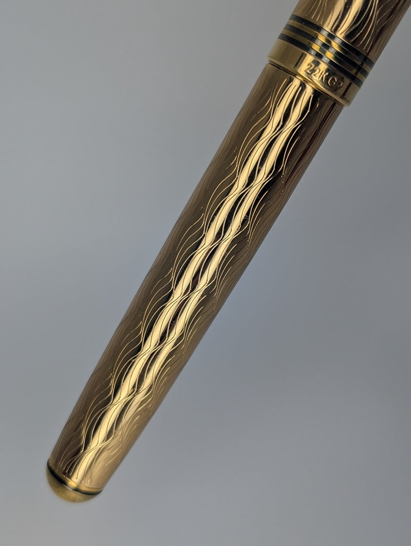 *Consignment* Hero Doctor 900 22k Gold Plated Fountain Pen 14k Broad Nib