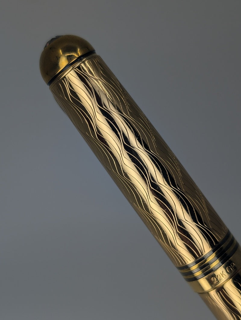 *Consignment* Hero Doctor 900 22k Gold Plated Fountain Pen 14k Broad Nib