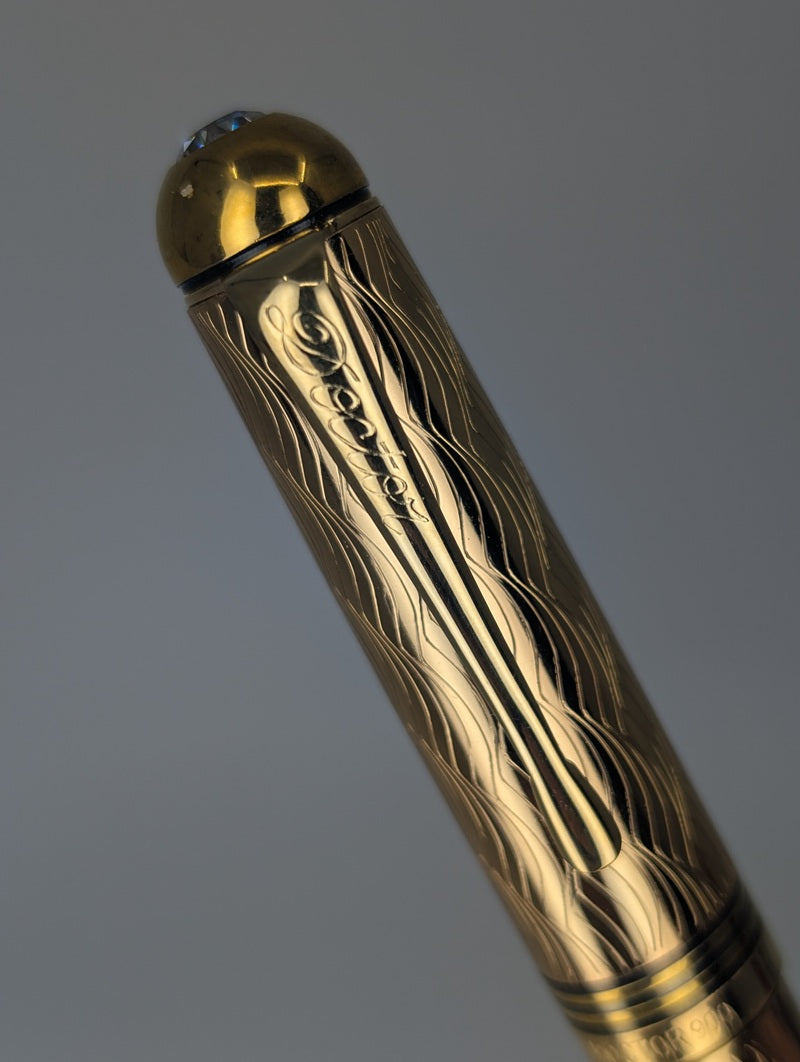 *Consignment* Hero Doctor 900 22k Gold Plated Fountain Pen 14k Broad Nib