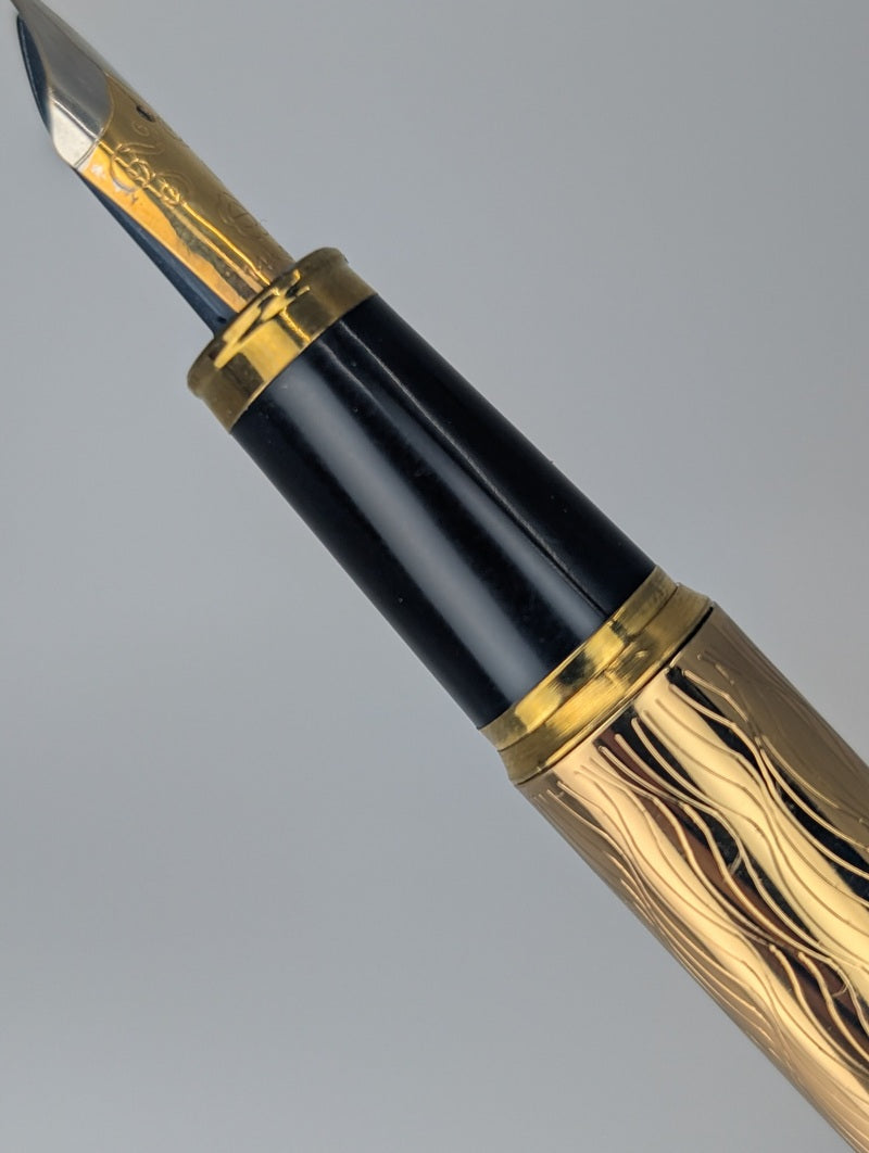 *Consignment* Hero Doctor 900 22k Gold Plated Fountain Pen 14k Broad Nib