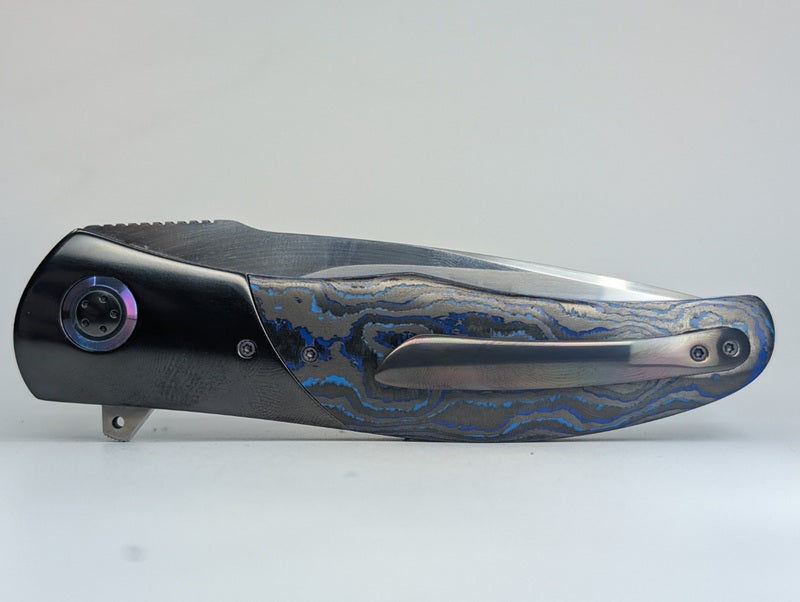 *Consignment* Herucus Blomerus HB13 NKWE Leopard Blue Liner Lock Folding Knife