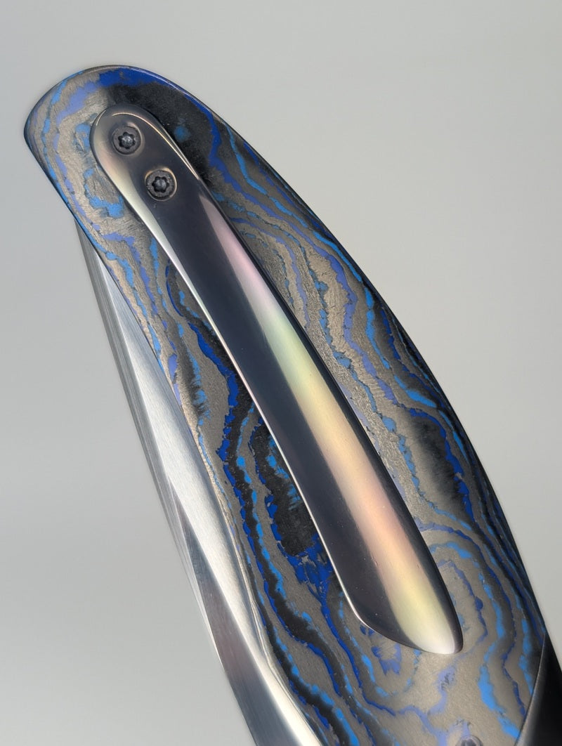 *Consignment* Herucus Blomerus HB13 NKWE Leopard Blue Liner Lock Folding Knife