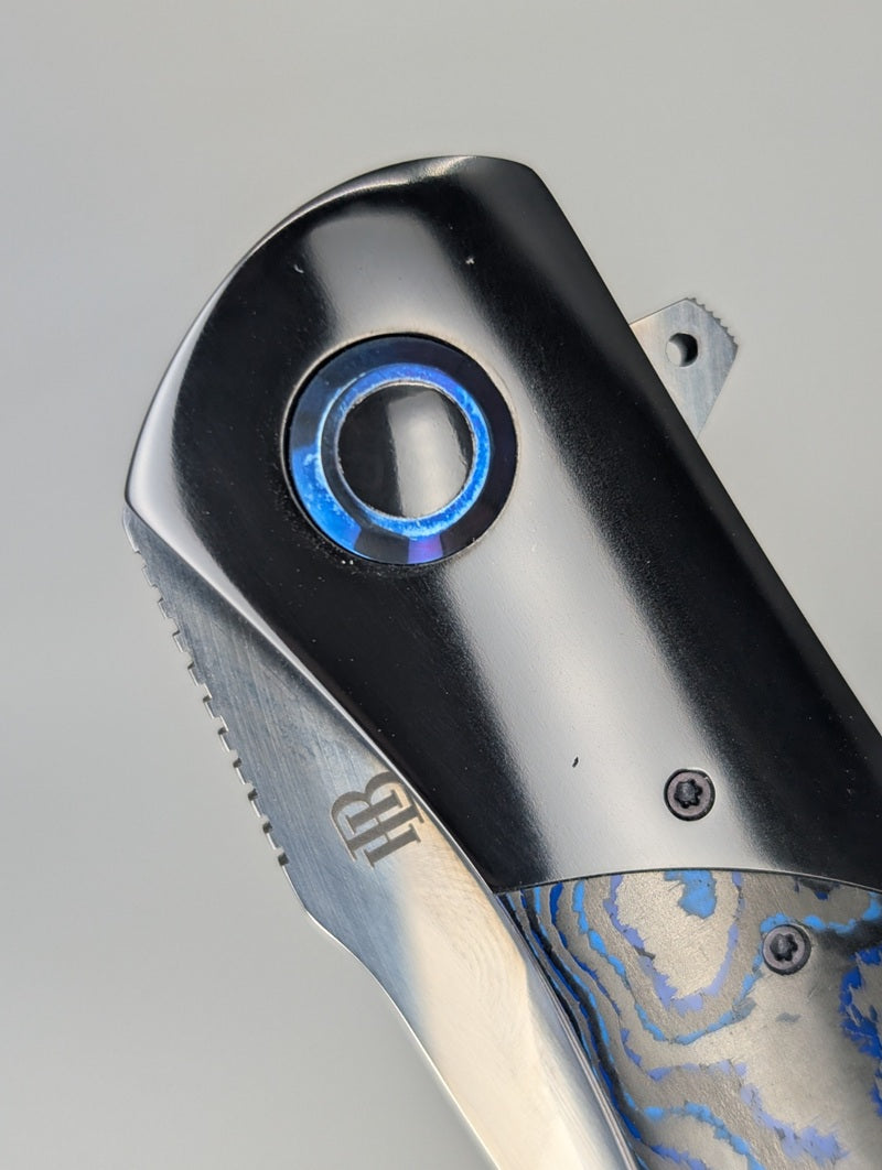 *Consignment* Herucus Blomerus HB13 NKWE Leopard Blue Liner Lock Folding Knife