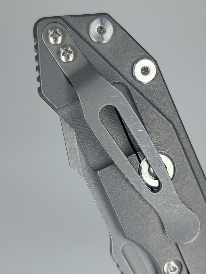 *Consignment* Hinderer Halftrack Magnacut Harpoon Spanto Tri-Way Orange G-10 Framelock Folding Knife