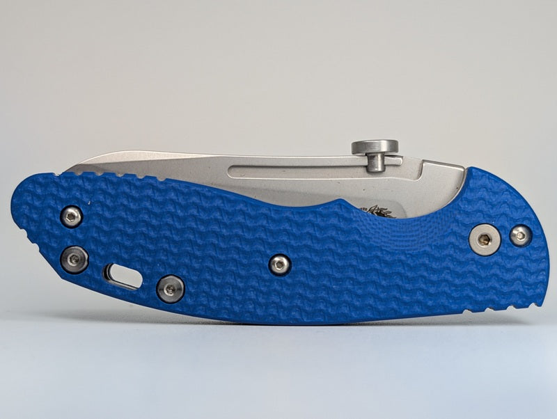 *Consignment* Hinderer Knives XM Slippy Sheepsfoot Stonewash Blue G10 Slipjoint Knife