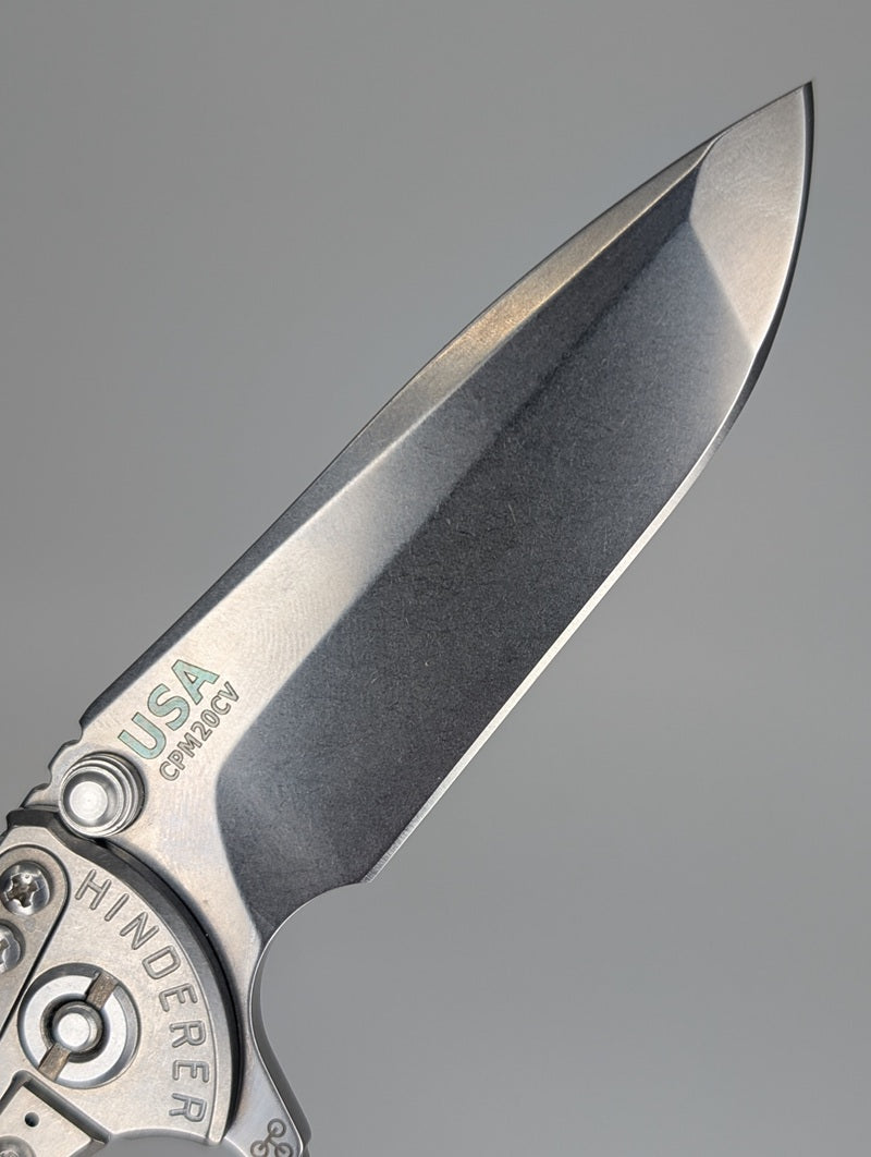 *Consignment* Hinderer XM-18 3.0" Spanto Tri-Way Stonewash Red G10 Framelock Folding Knife