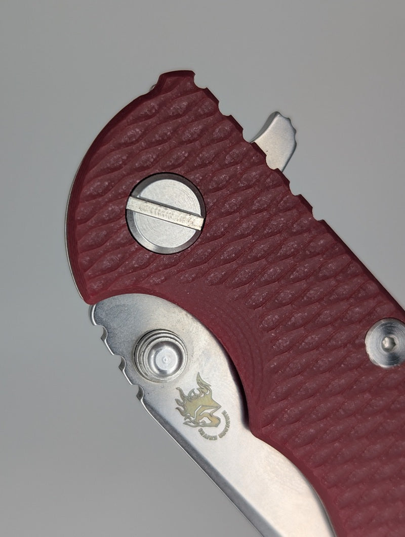 *Consignment* Hinderer XM-18 3.0" Spanto Tri-Way Stonewash Red G10 Framelock Folding Knife