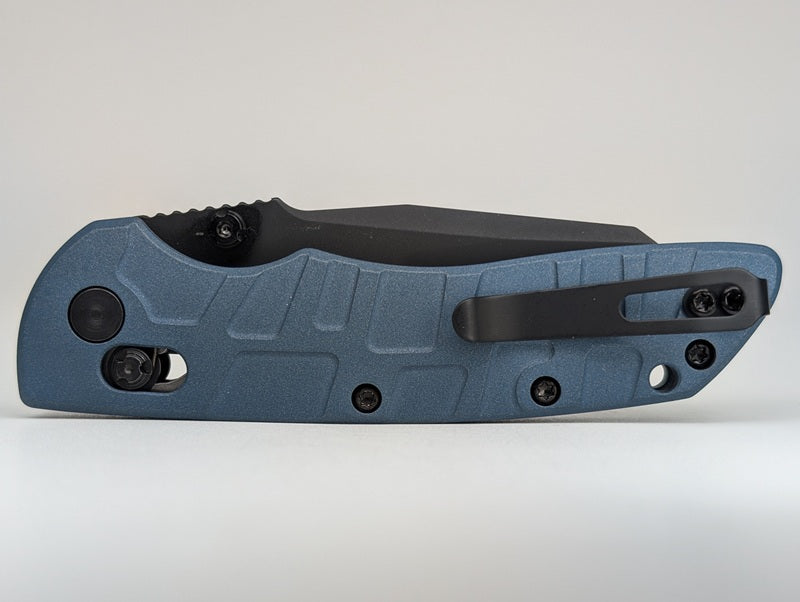 *Consignment* Hogue Deka Wharncliffe Magnacut w/  Lex Custom Blue Ti Scales Folding Knife