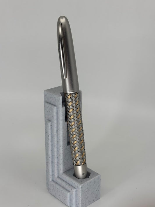 Faber-Castell Porsche Design TecFlex Steel/Gold Fountain Pen Medium