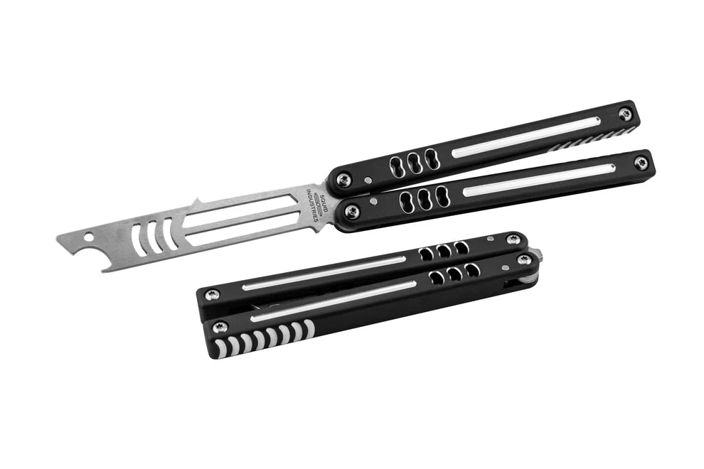 Squid Industries Mako V5 Dual Tone Black Aluminum Balisong Trainer