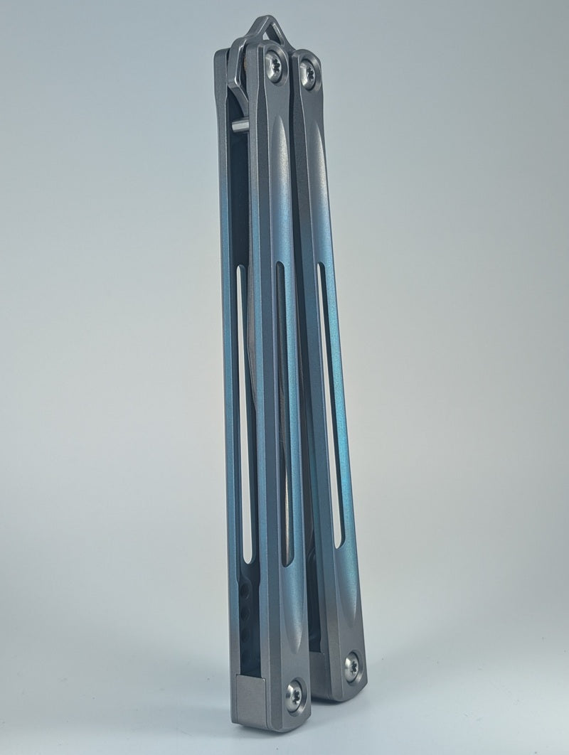 *Consignment* JK Design Embargo 2022 Titanium Live Blade Balisong
