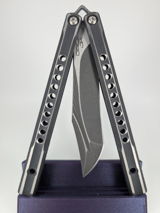 *Consignment* JK Designs Orca Custom Live Blade Balisong #471