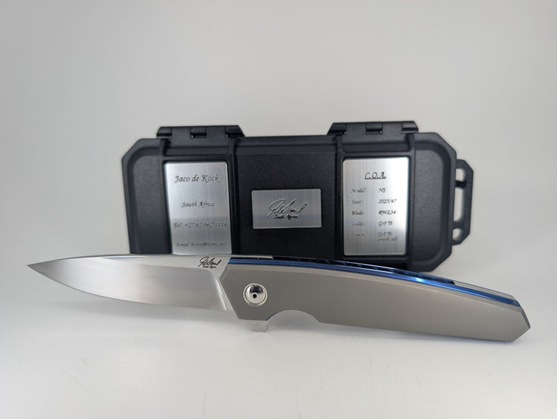 *Consignment* Jaco de Kock NS Gr5 Ti Anodized Mirror Polish Liner