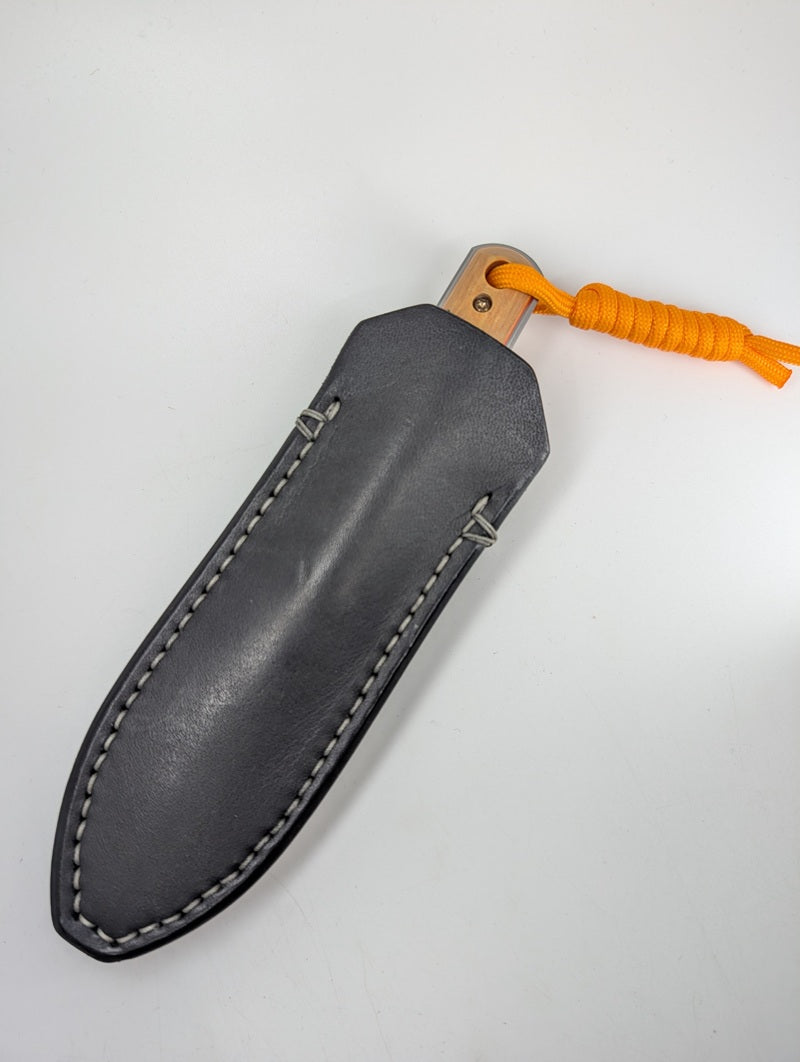 *Consignment* Justin Lundquist Custom Feist Fixed Blade Knife w/ Olive Wood Scales & Magnacut Blade