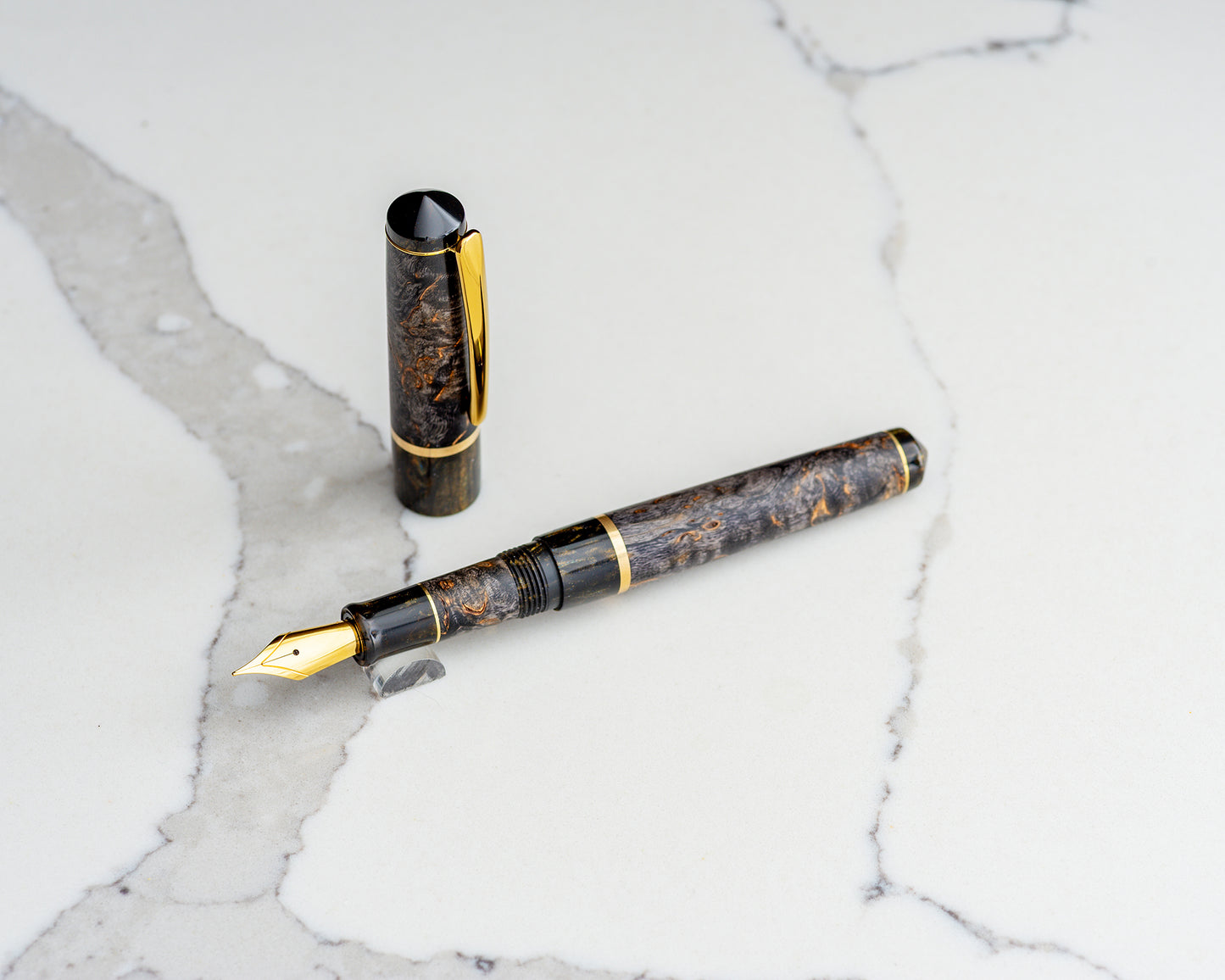 Rhys' Pieces Custom Fountain Pen - "Karelian Raven"
