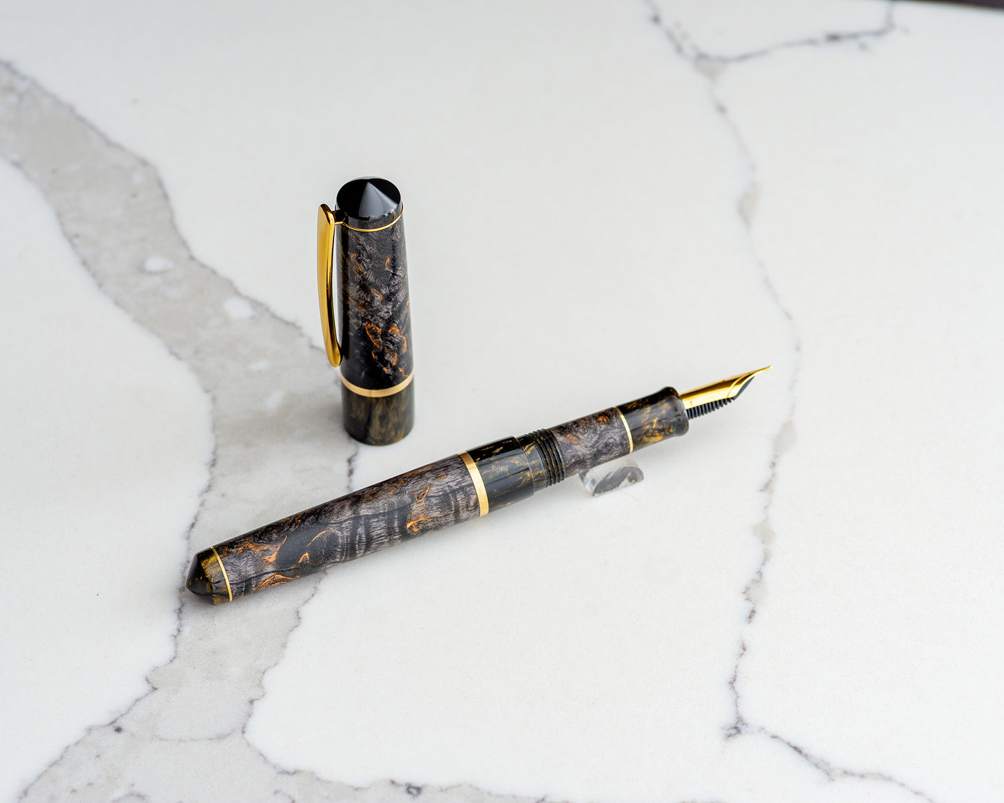 Rhys' Pieces Custom Fountain Pen - "Karelian Raven"