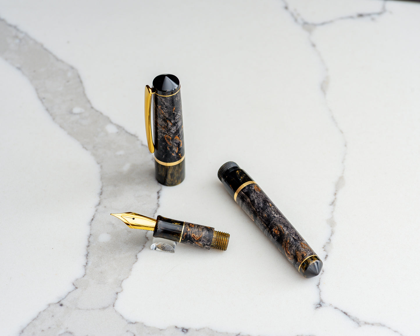 Rhys' Pieces Custom Fountain Pen - "Karelian Raven"