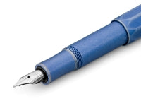 Kaweco AL Sport Stonewashed Blue Fountain Pen Broad Nib