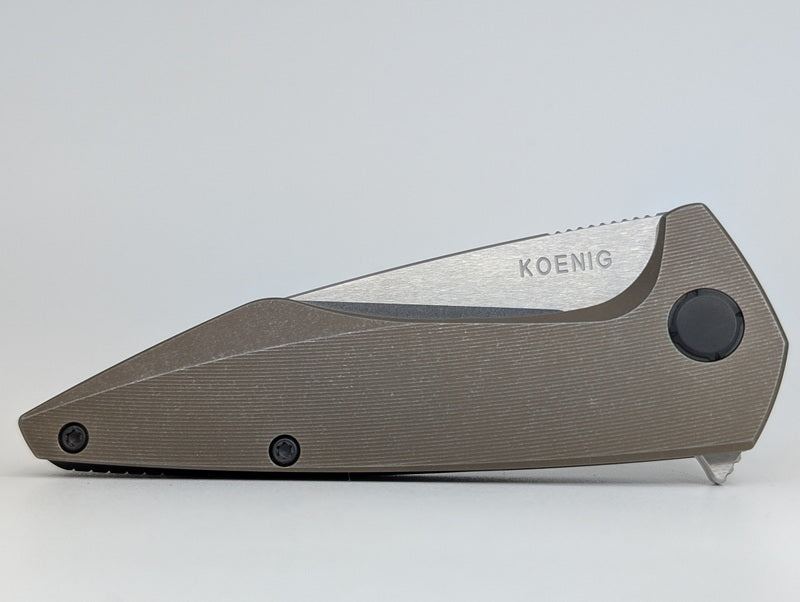 *Consignment* Koenig Mini Goblin Titanium M390 Framelock Flipper Folding Knife