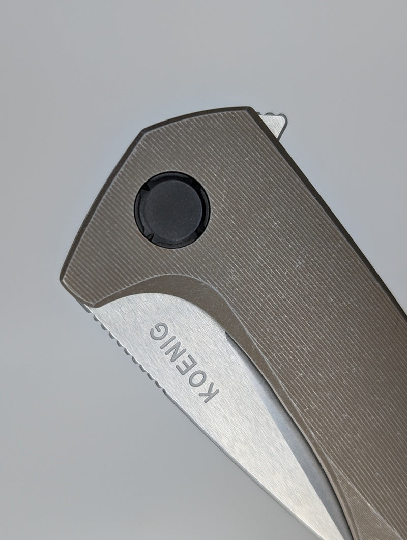 *Consignment* Koenig Mini Goblin Titanium M390 Framelock Flipper Folding Knife