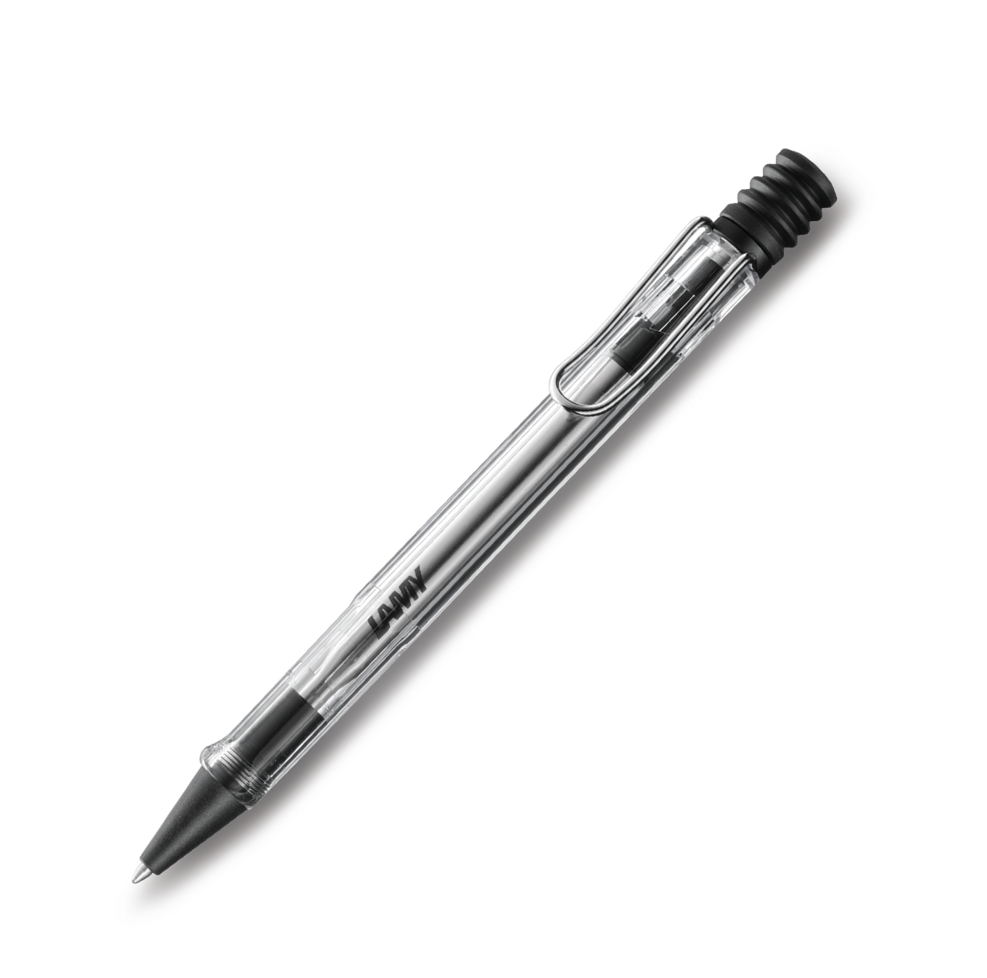 LAMY Clear pen with black accents on a white background