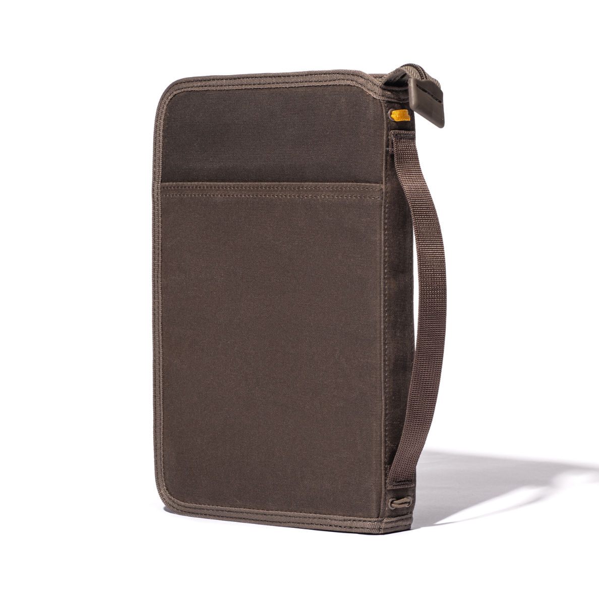 LOCHBY Field Folio A5 Brown with a strap on a white background