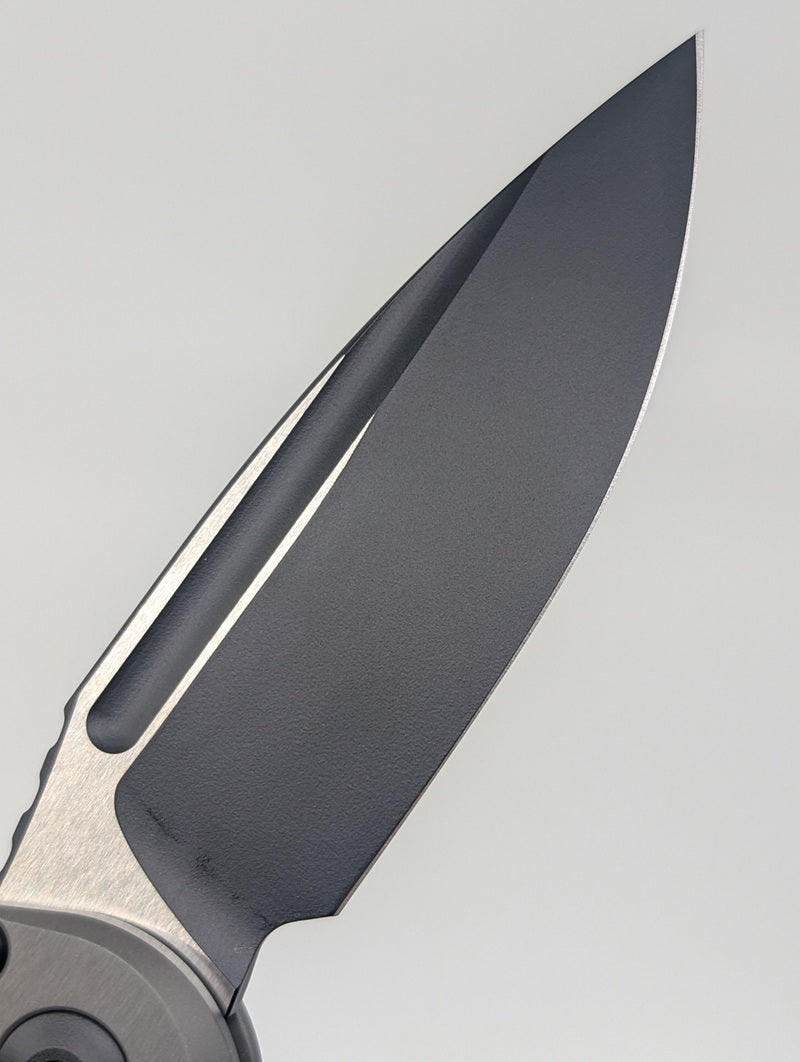 Microtech L.U.D.T. Single Edge Gen III Natural Clear DLC Auto Folding Knife