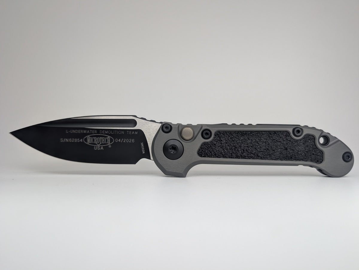 Microtech L.U.D.T. Single Edge Gen III Natural Clear DLC Auto Folding Knife