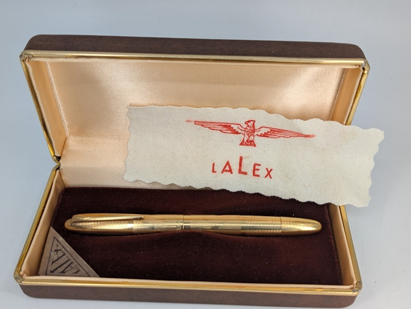 *Consignment* Lalex LAM ORO 18k Gold Plated Fountain Pen with 14k Gold Extra Fine Hooded Nib